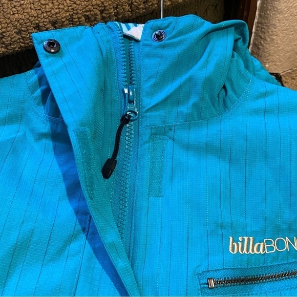 BILLABONG Caltyr Girls Teal Hoodie Ski Snowboard Jacket Size Medium - Picture 3 of 10